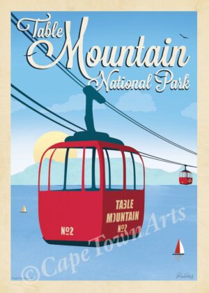 Table Mountain South Africa Travel Poster